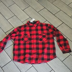 NWT ZENTHACE‎ XR101 Men’s Sherpa-Lined Red Plaid Flannel Shirt – Size 2XL. m76